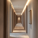 Linen wallpaper for hotel design.